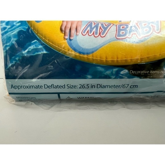 3/$27 NWT Intex My Baby Float, Yellow, 26,5" Diameter, Ages 1-2, Up tp 25lbs - Picture 3 of 6